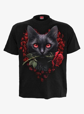 Cat's Love Front Print T-Shirt