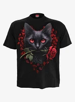 Cat's Love Front Print T-Shirt