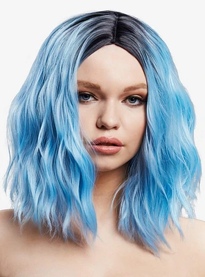 Cara Wig Two-Toned Blend Baby Blue