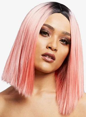 Kylie Wig Two-Toned Blend Coral Pink