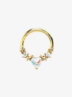 Steel Gold Heart Star Bling Hinged Clicker