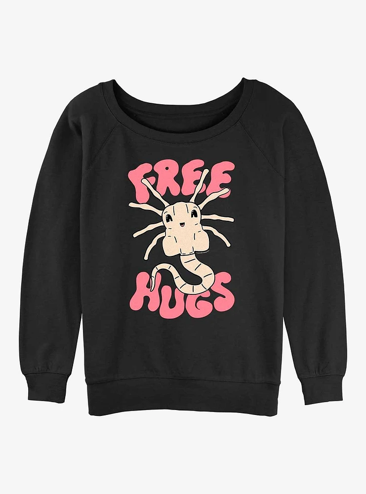 Alien Free Hugs Girls Slouchy Sweatshirt