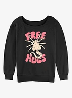 Alien Free Hugs Girls Slouchy Sweatshirt