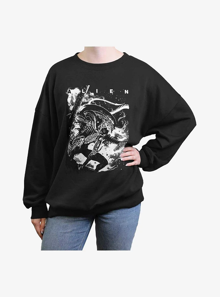 Alien Prowl Girls Oversized Sweatshirt