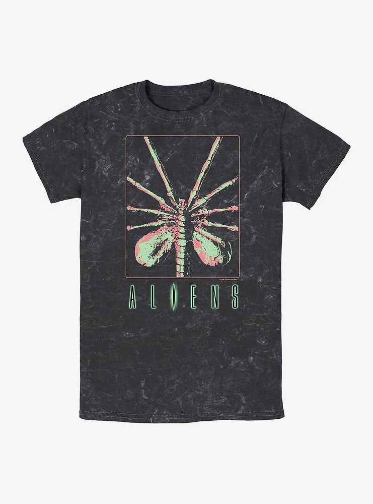 Alien Face Hugger Mineral Wash T-Shirt