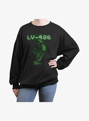 Alien 426 Xenomorph Scan Girls Oversized Sweatshirt