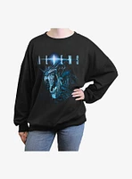 Alien Queen Girls Oversized Sweatshirt