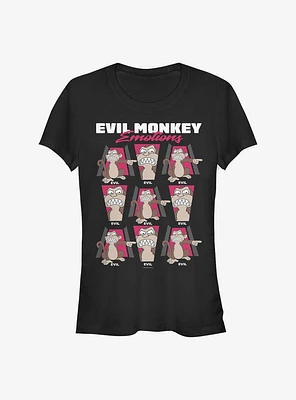 Family Guy Evil Monkey Emotions Girls T-Shirt