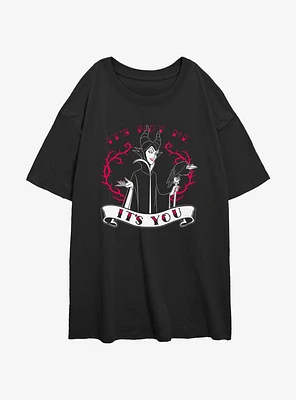 Disney Sleeping Beauty Maleficent It's You Girls Oversized T-Shirt