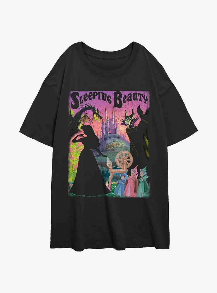 Disney Princesses Sleeping Beauty Poster Girls Oversized T-Shirt