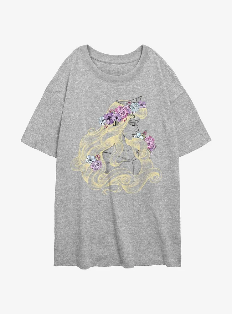 Disney Sleeping Beauty Shimmering Girls Oversized T-Shirt