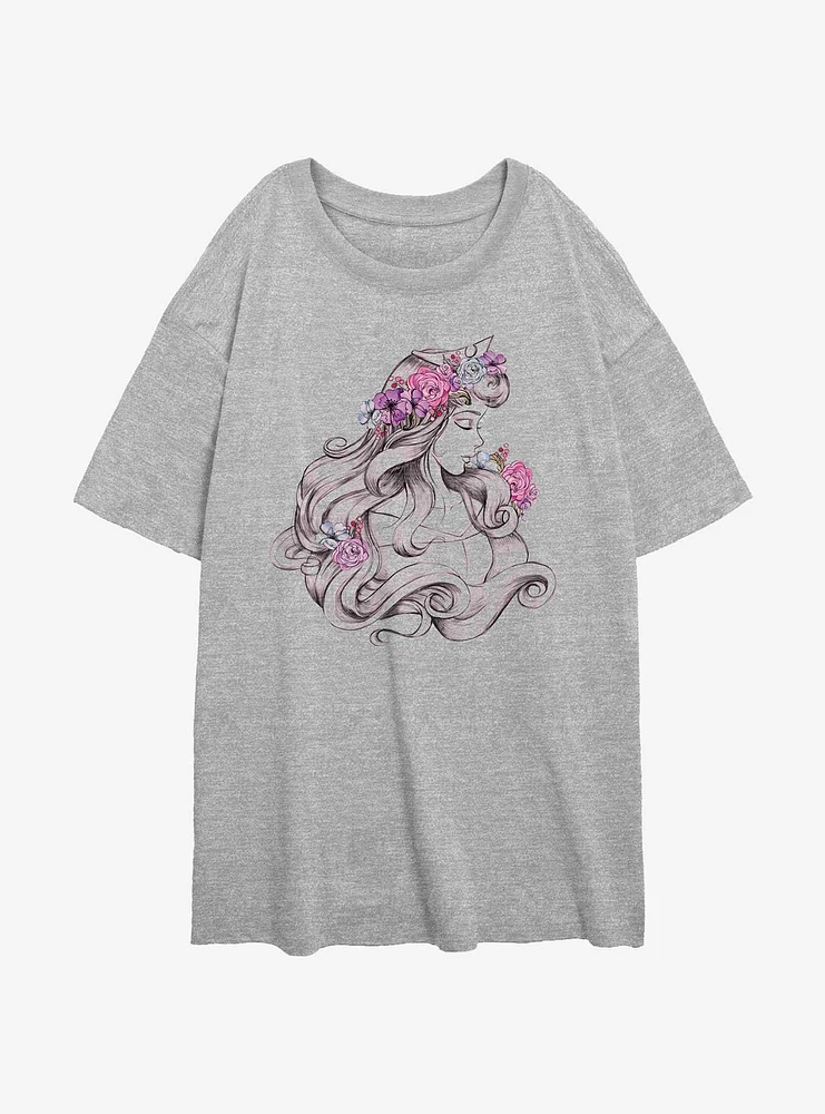 Disney Sleeping Beauty Aurora Blossom Girls Oversized T-Shirt