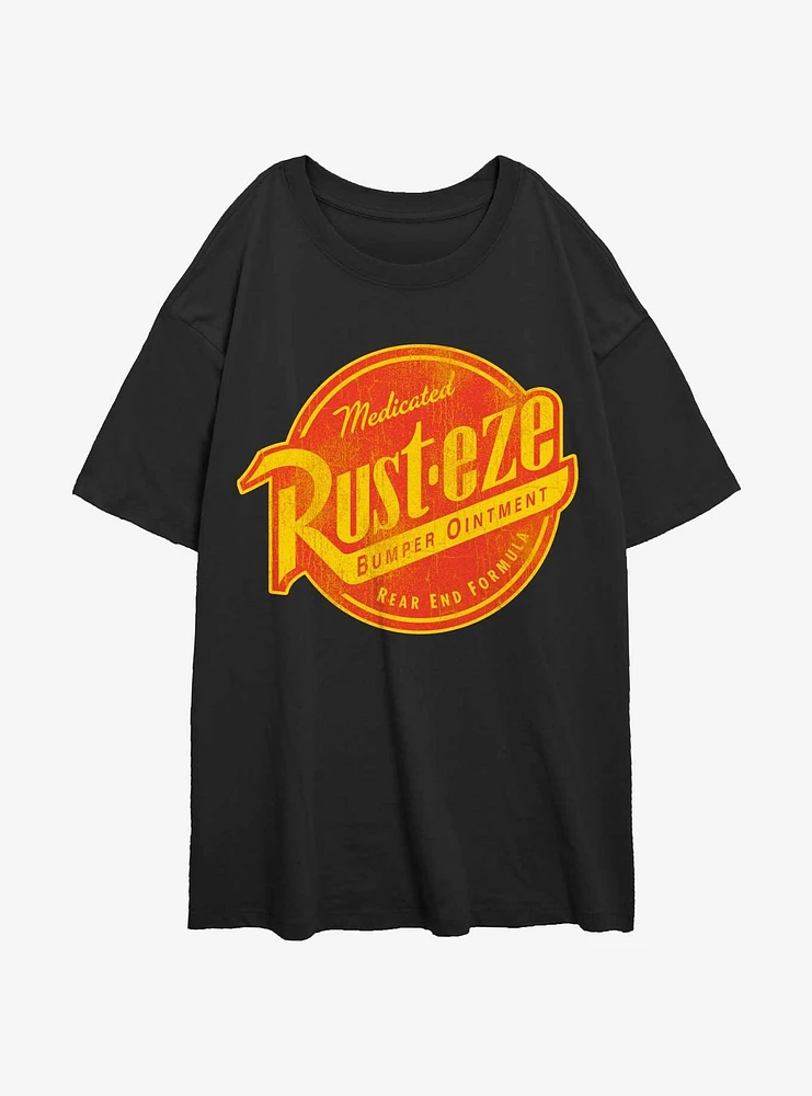 Disney Pixar Cars Rusteze Logo Girls Oversized T-Shirt