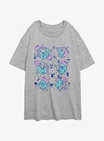 Dungeons & Dragons Floral Dice Girls Oversized T-Shirt