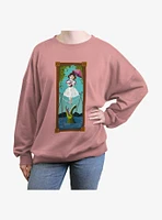 Disney The Haunted Mansion Tightrope Walker Portrait Character Girls Oversized Sweatshirt