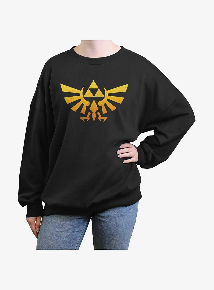 Nintendo Gradient Tri-Force Girls Oversized Sweatshirt