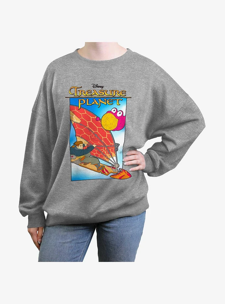 Disney Treasure Planet VHS Girls Oversized Sweatshirt