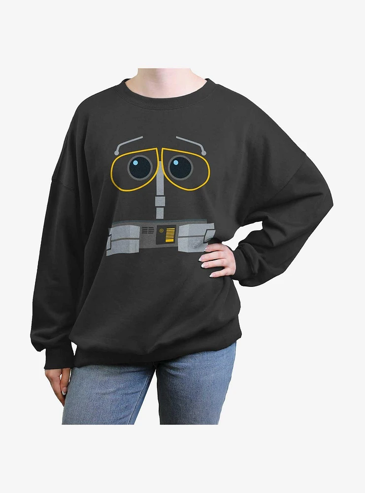 Disney Pixar Wall-E Big Face Girls Oversized Sweatshirt