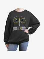 Disney Pixar Wall-E Big Face Girls Oversized Sweatshirt