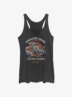 Jurassic Park Raptor Trainer Girls Raw Edge Tank