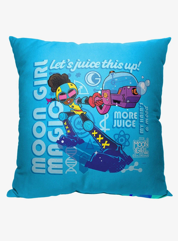 Marvel Moon Girl More Juice Printed Throw Pillow