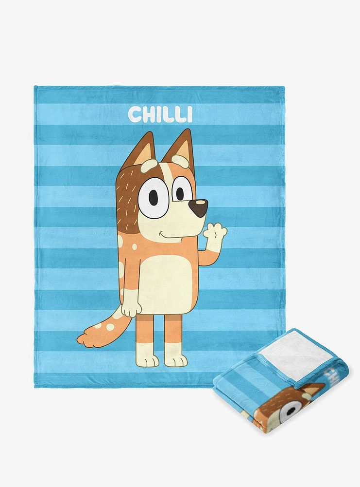 Bluey Roll Call Chilli Silk Touch Blanket