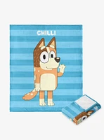 Bluey Roll Call Chilli Silk Touch Blanket