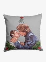 Star Wars Classic Kiss Under the Mistletoe Printed Throw Pillow