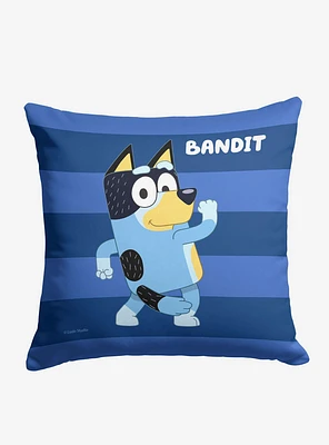 Bluey Roll Call Bandit Printed Throw Pillow