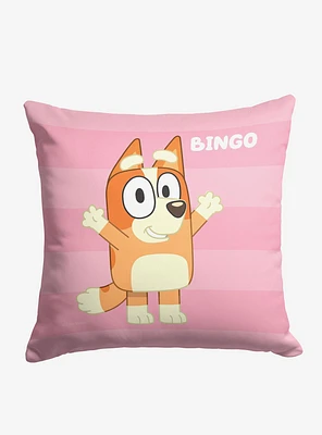 Bluey Roll Call Bingo Printed Throw Pillow