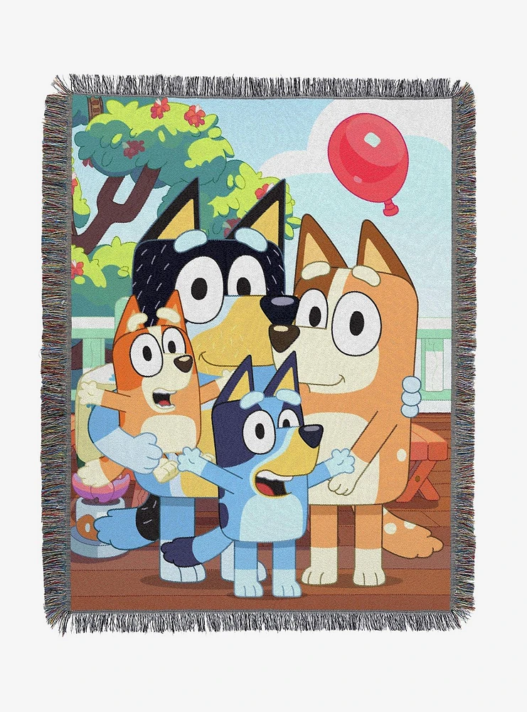 Bluey Family Day Tapestry Throw