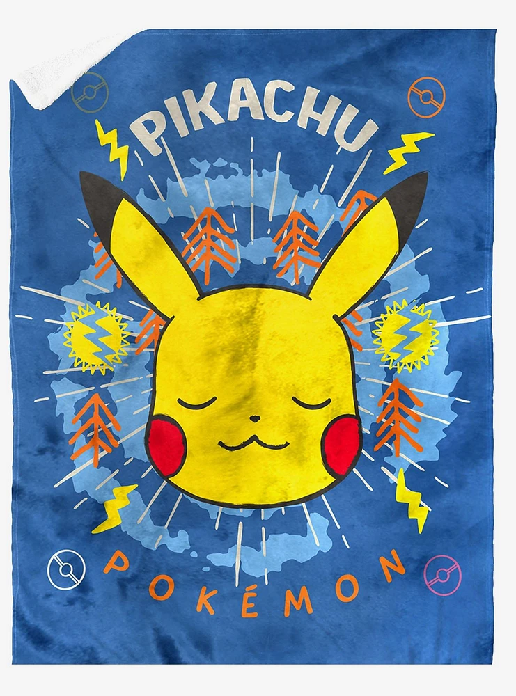 Pokémon Zen Pikachu Mink Sherpa Blanket