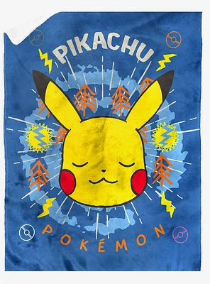 Pokémon Zen Pikachu Mink Sherpa Blanket