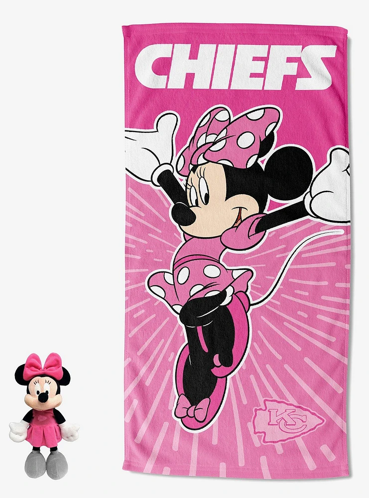 NFL Chiefs Disney Minnie Spirit Hugger Beach Towel