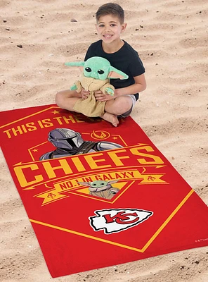 NFL Chiefs Star Wars the Child Shield Hugger Beach Towel