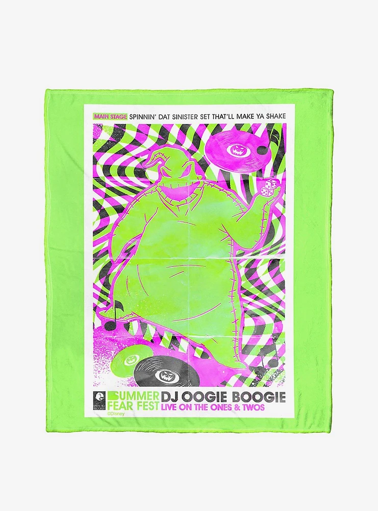 Disney Nightmare Before Christmas DJ Oogie Boogie Silk Touch Blanket