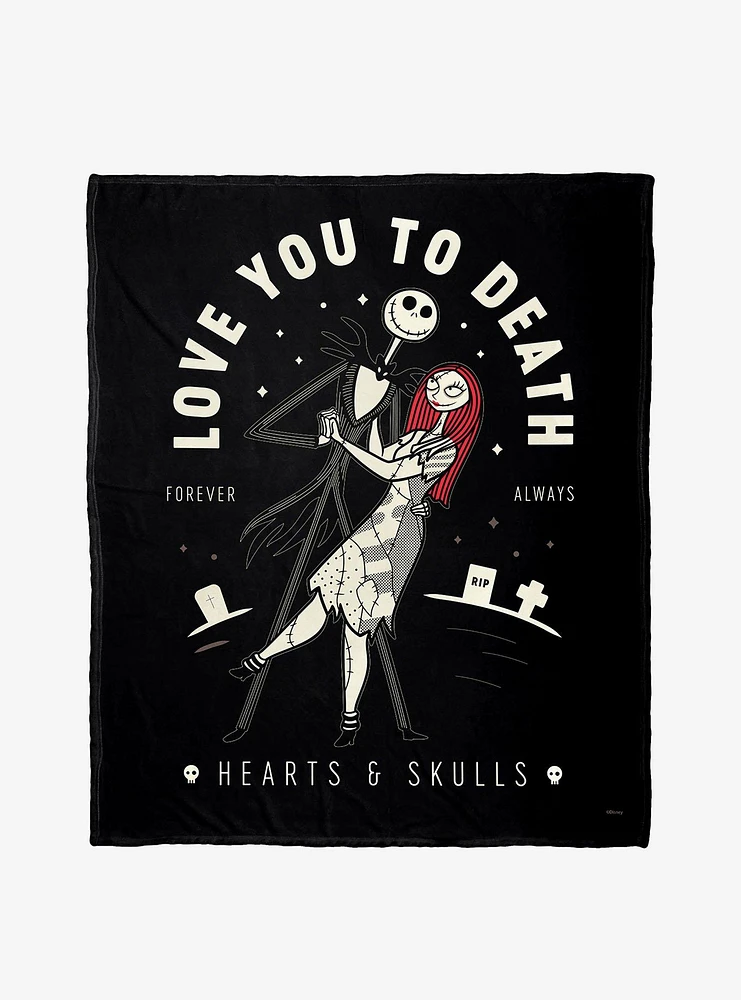 Disney Nightmare Before Christmas Love You to Death Silk Touch Blanket