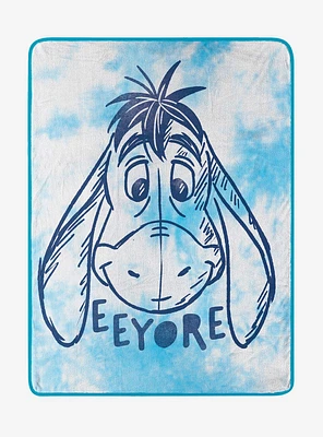 Disney Winnie the Pooh Tie Dye Eeyore Micro Raschel Blanket