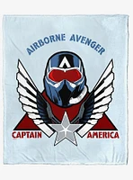 Marvel Captain America Airborne Avenger Silk Touch Blanket