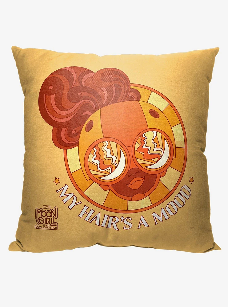 Marvel Moon Girl Hair Mood Printed Throw Pillow