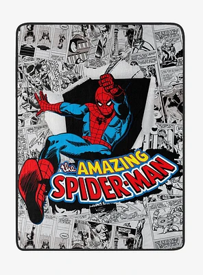 Marvel Spider-Man Old School Spidey Micro Raschel Blanket