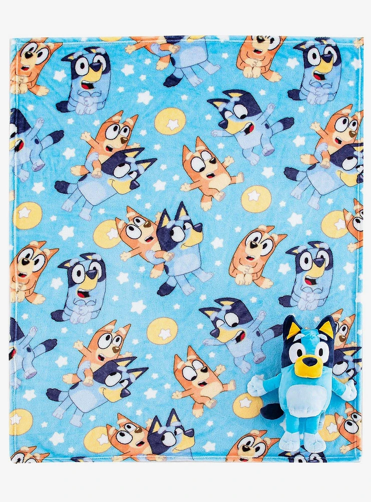 Bluey Hooray Silk Touch Blanket with Hugger