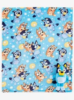 Bluey Hooray Silk Touch Blanket with Hugger