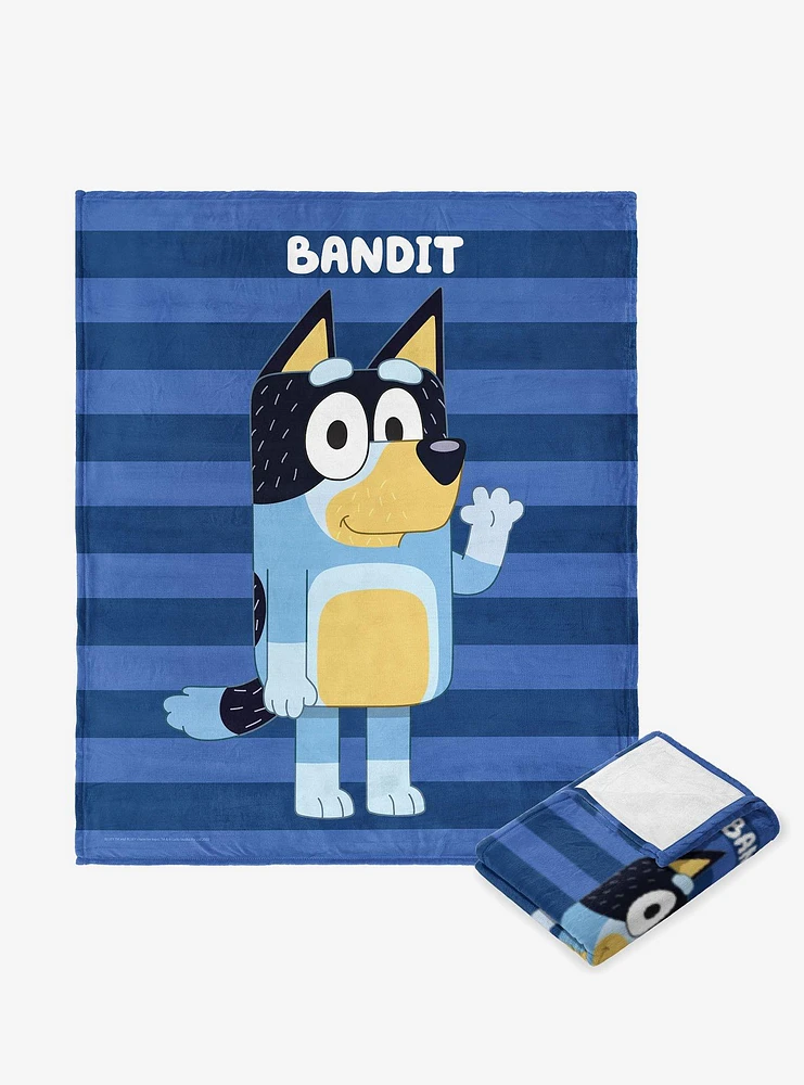 Bluey Roll Call Bandit Silk Touch Blanket