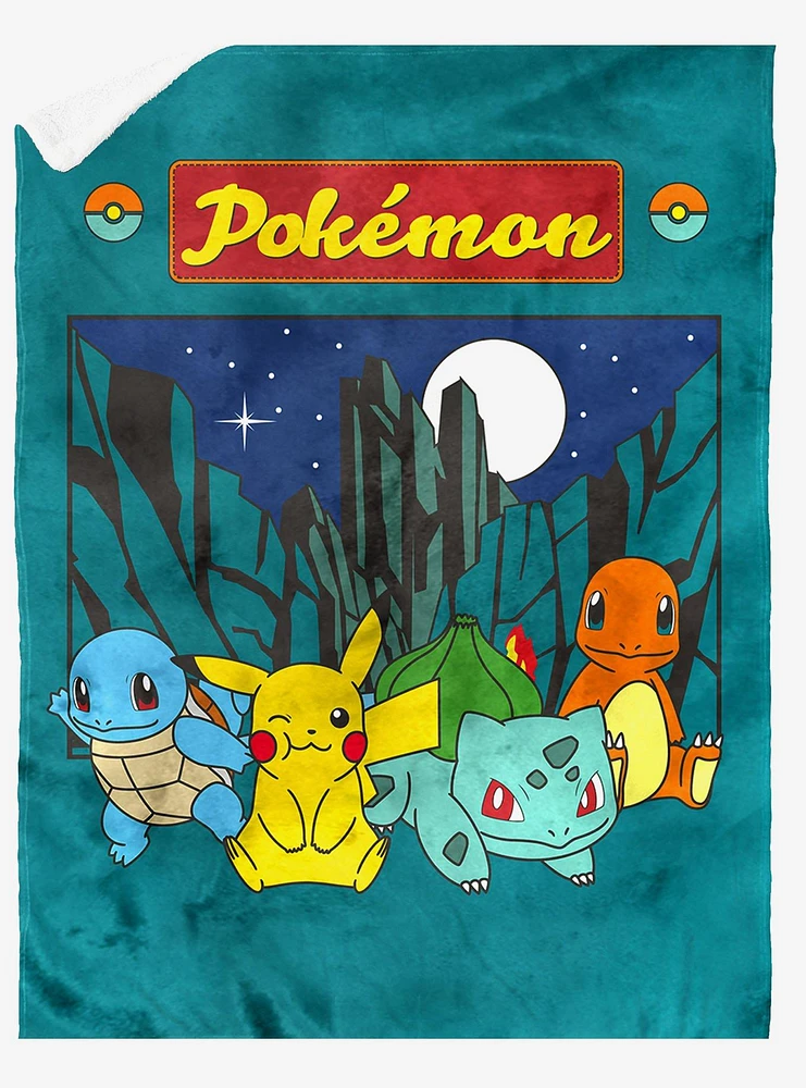 Pokémon Under the Stars Mink Sherpa Blanket