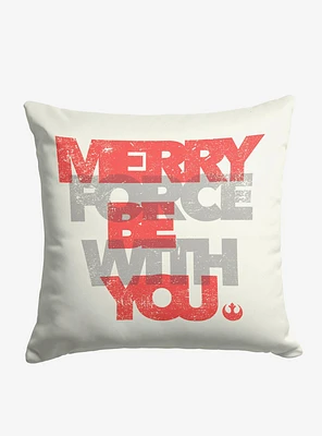 Star Wars Classic Merry Force with You Printed Throw Pillow