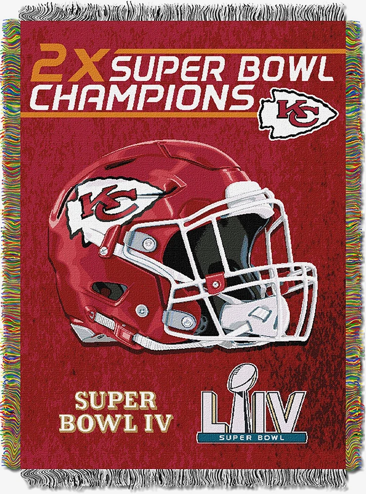 NFL Chiefs Commemorative Series Champs Tapestry Throw