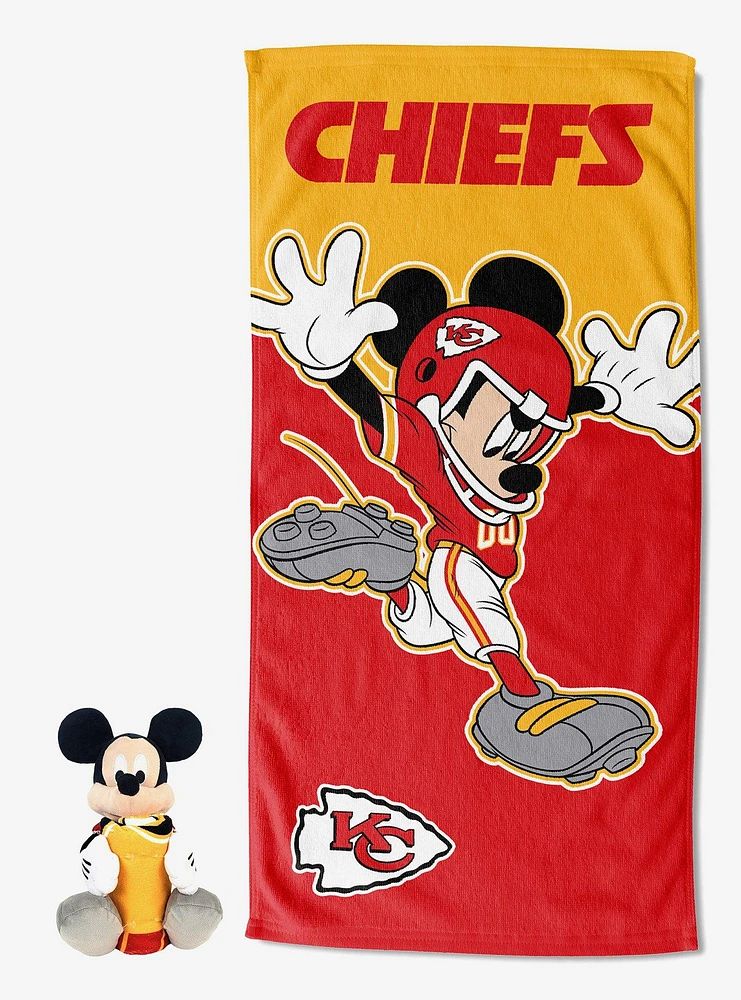 NFL Chiefs Disney Mickey Splash Hugger Beach Towel