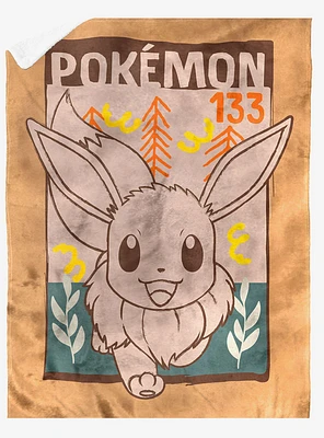 Pokémon Eevee In the Wild Mink Sherpa Blanket