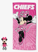 NFL Chiefs Disney Minnie Spirit Hugger Beach Towel